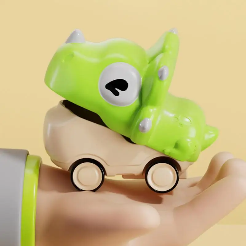 Dinosaur Car Toy Press Friction Powered Car Fall-resistant Press Inertia-Powered Animal Pull Back Drive Toy Vehicles For Over 1