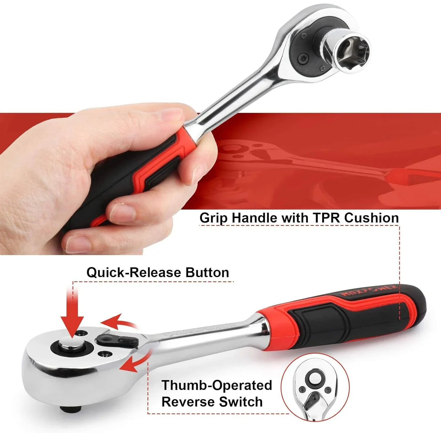 12 in 1 combination set vanadium steel Torque ratchet wrench set 1/4 \