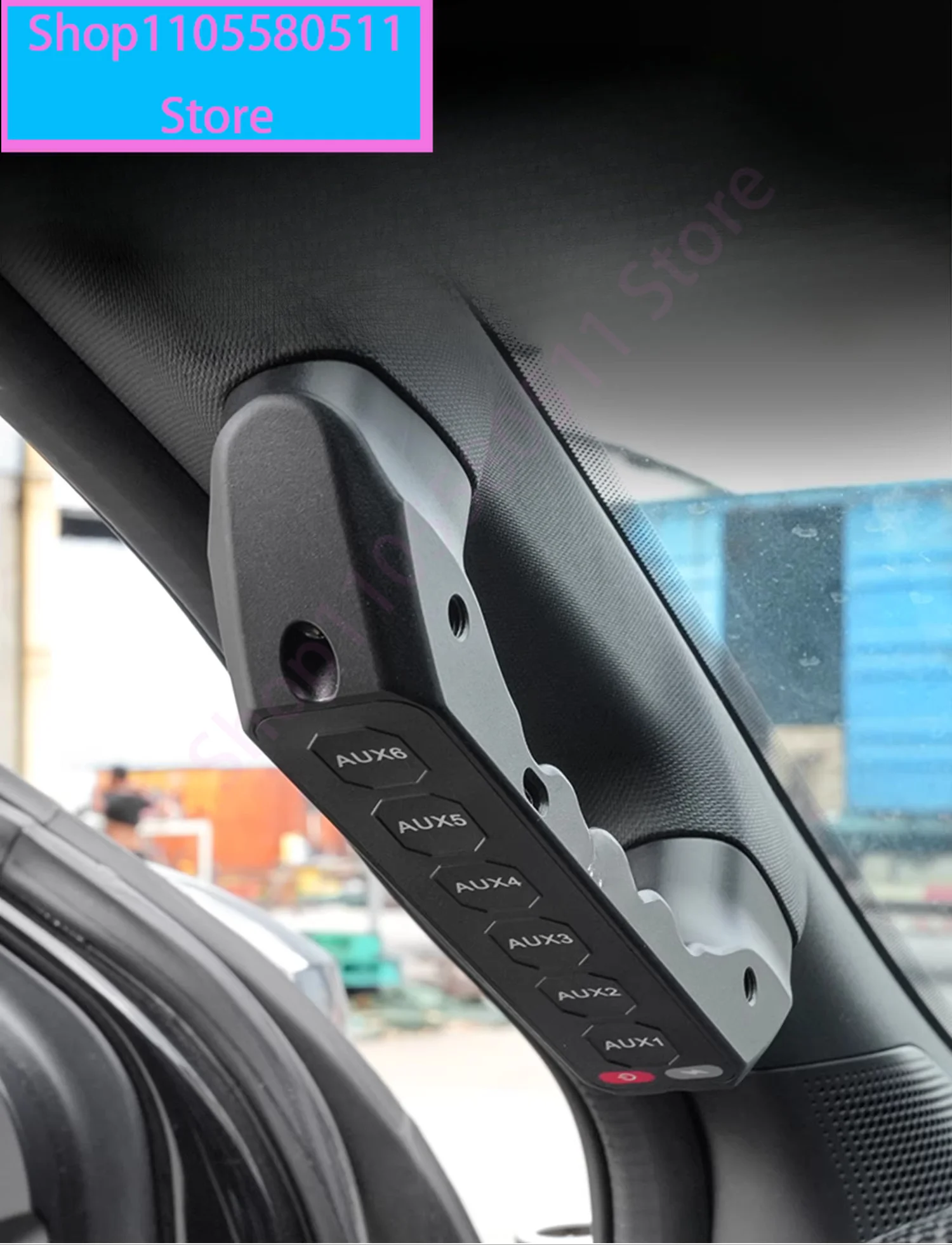 A-pillar Handle 6-ways Integrated Switch For Ford Ranger 2023-2025 Led Spotlight Remote Control Switch Modification Accessories