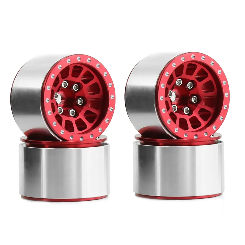 

BEDW-4Pcs 1,0-дюймовый металлический обод колеса с замком для 1/18 1/24 RC гусеничного автомобиля TRX4M Axial SCX24 AX24, сменные аксессуары