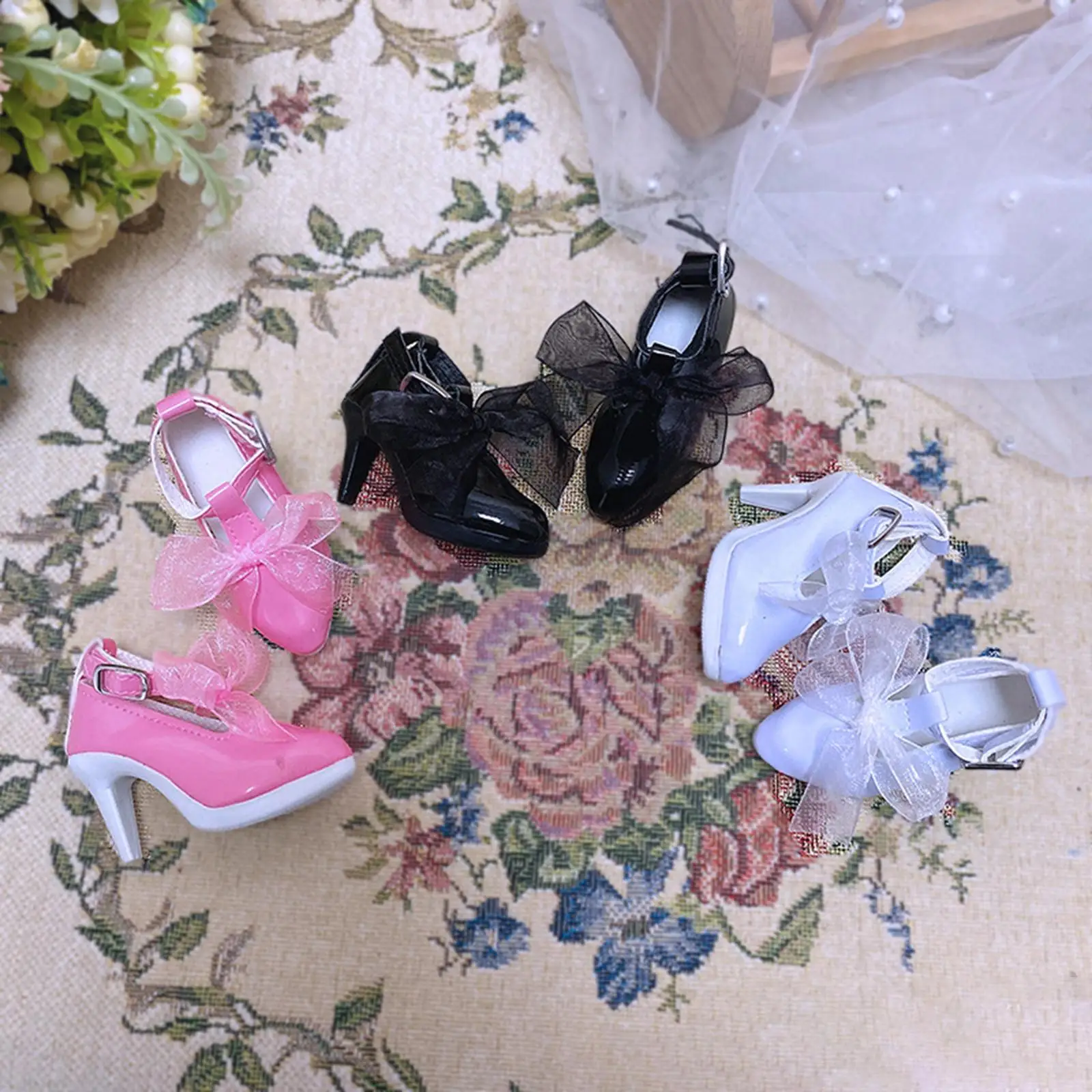 

24" Action Figures Shoes PU Leather Stylish Dress up,Miniature Doll Shoes Doll Sandals for Photo Prop Changing Clothes