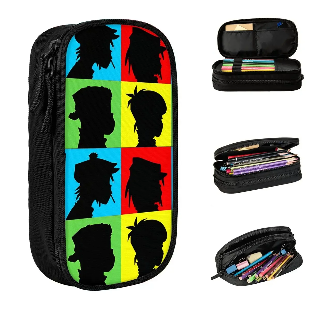 

Classic Maskes Gorillaz Pencil Cases Angel Pencilcases Pen for Girl Boy Large Storage Bag Students School Zipper Stationery