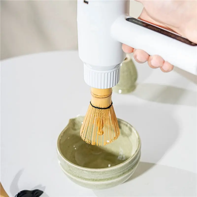 【BRAND NEW】2X Electric Bamboo Whisk Matcha Brush Adjustable Quickly Whisking Matcha Tool Home DIY Tea-Making Tools Type-C Chargi