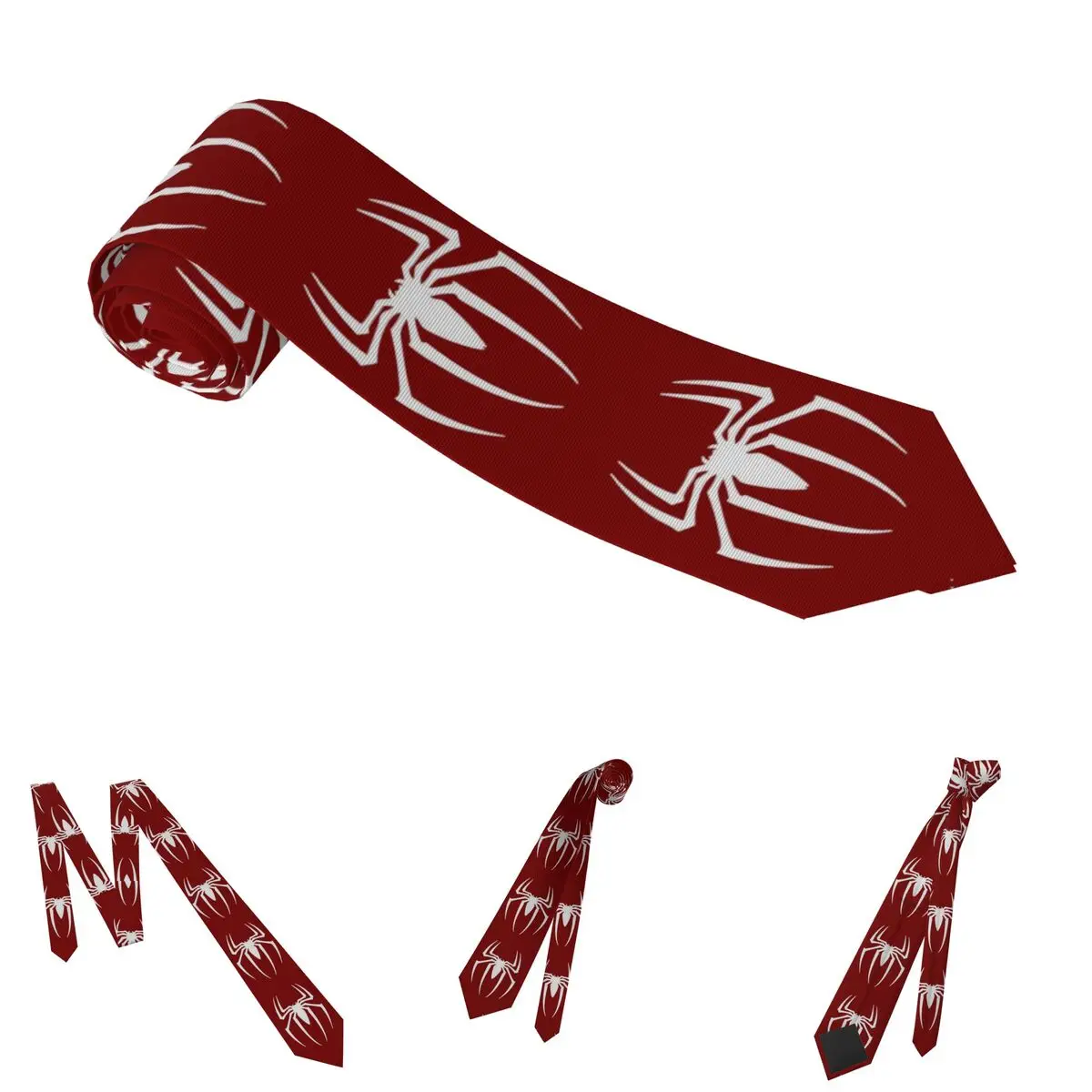 Incrível homem aranha gravata masculina de seda 8 cm gravata estreita do pescoço da aranha para uso diário dos homens gravatas acessórios de casamento adereços cosplay