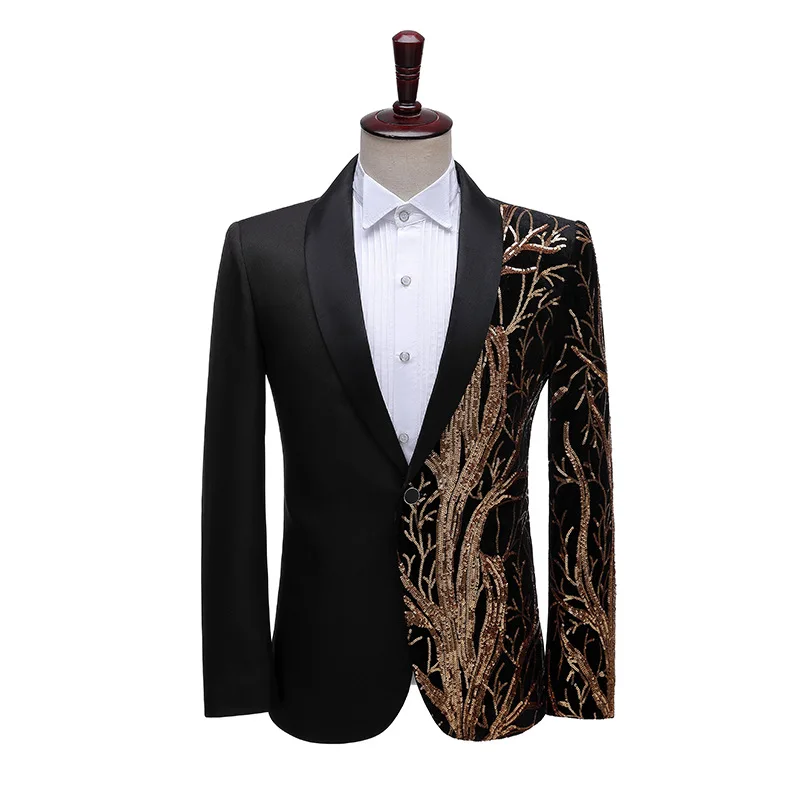 الرجال السترة سليم صالح الترتر شجرة حفل معطف المرحلة أداء الدعاوى بار DJ رئيس المغني دعوى السترة الرجال