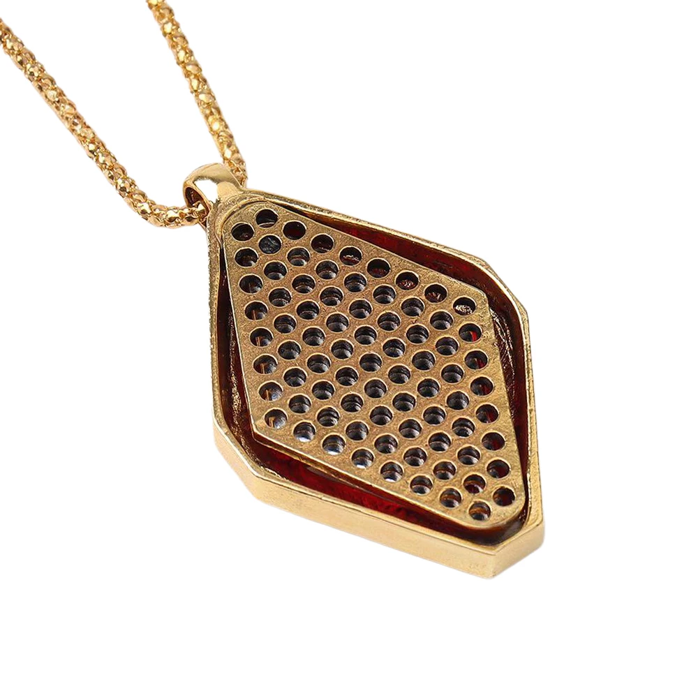 Elder and Scrolls Game Theme Necklace with Retro Red Crystal King Amulet Pendant Neck Chain Anime Punk Jewelry for Men Gamer - Image 5