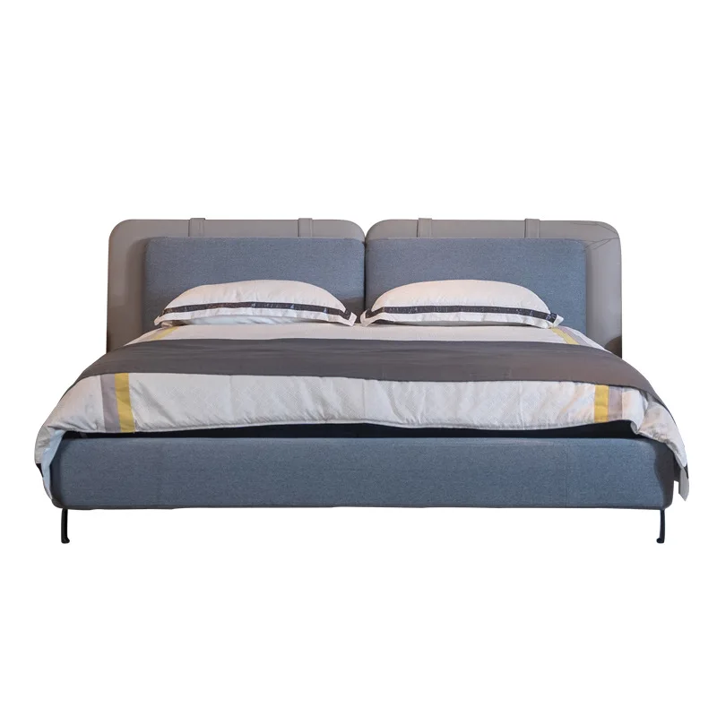 

Italian, minimalist, fabric bed, tatami Internet celebrity light luxury, double