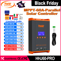 PowMr 60A MPPT Solar Charge Controller 3 Stages Charging for 12V 24V 36V 48V Battery 160VDC Solar Panel Can Parallel 12 Units