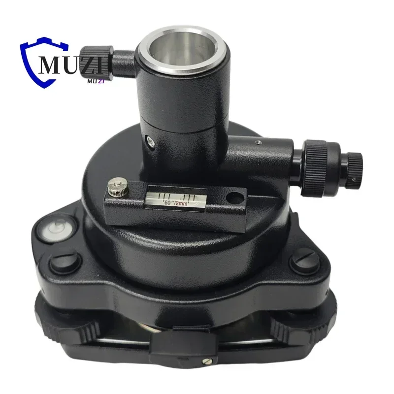 Black Three-Jaw Tribrach With Adaptor For Trimble Pentax Nikon And Other Brand Total Station Prism Adapter With Optical Plummet