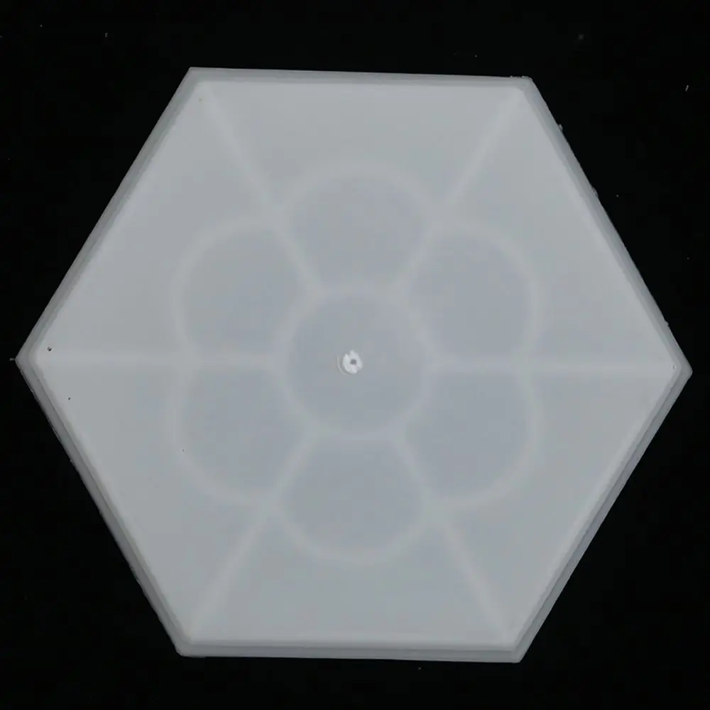 1Pcs 12.5x5cm Paving Brick Mould Plum Blossom Hexagon Plastic Stepping Stone Paver DIY Reusable Walk Maker