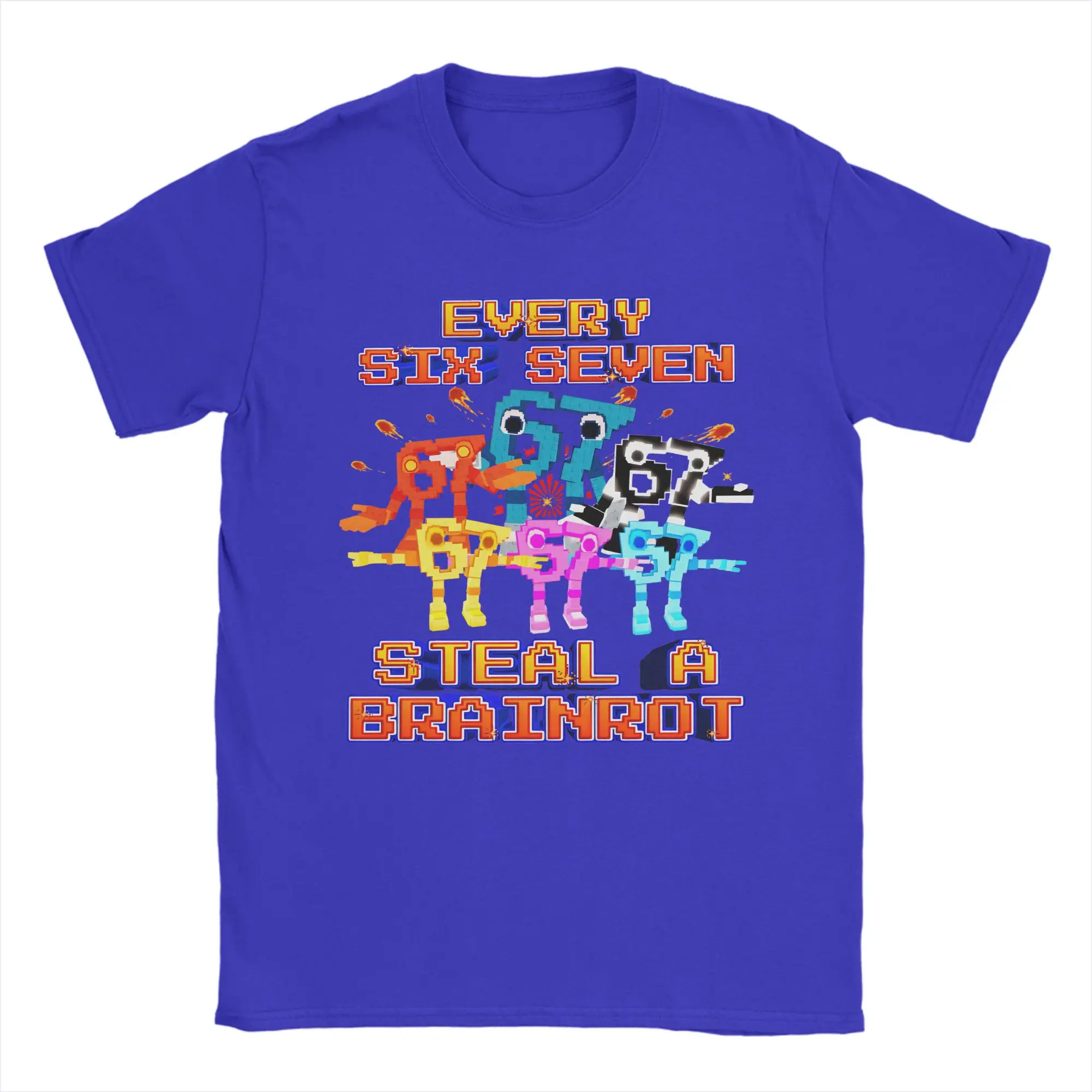 Men Women's Every 67 Six Seven 6-7 Funny Brainrot Steal a Brainrot T Shirt  Pure Cotton Clothes Vintage Tee Shirt 6XL T-Shirts