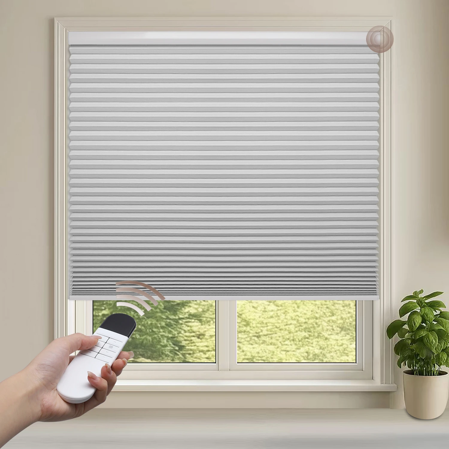 Motorized Honeycomb Cellular Shades with Rechargeable Motor