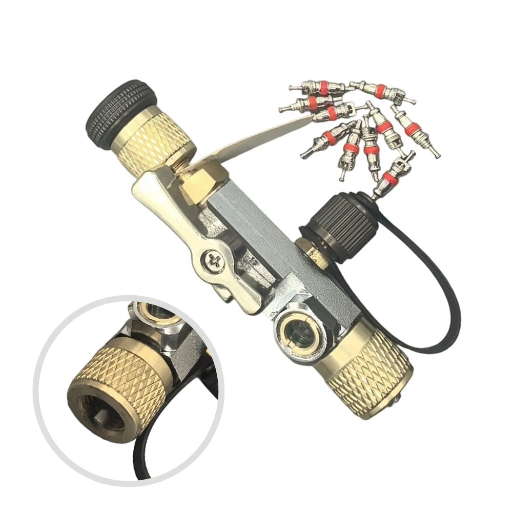 Valve Core Removal Tool for R32 R410A Systems with Magnetic Operation and Sight Glass for Real-Time Core Monitoring