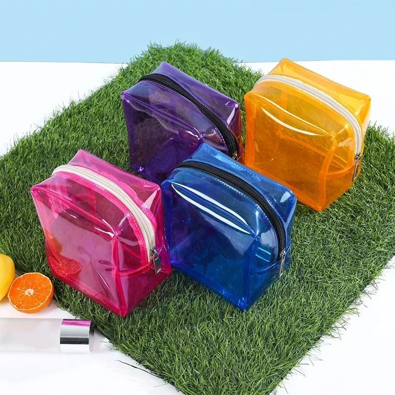 

Pvc Clear Fashion Lipstick Cosmetic Bag New Storage Transparent Toiletry Bag Square Sanitary Napkin Pad Makeup Bag for Women