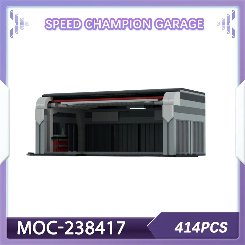 

Набор строительных блоков Speed Champion Модель гаража MOC-238417 Спортивный автомобиль Парковка Витрина Рождественский подарок