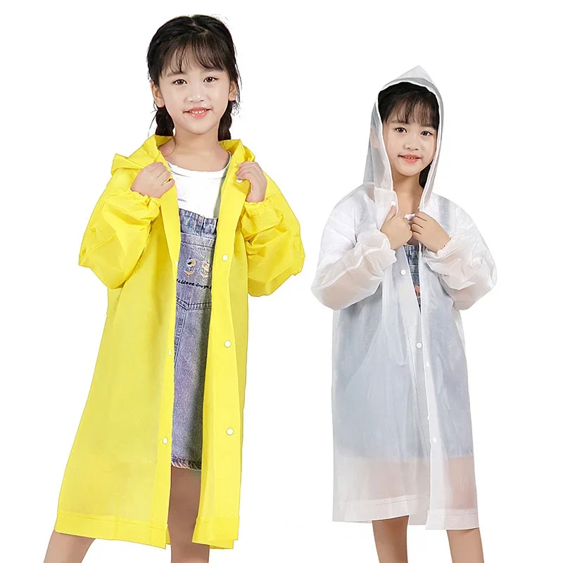 

Children Rain Poncho Non-Disposable Travel Rain Gear Coat Outdoor Hiking Accessories Child Raincoat Kids Rainwear Waterproof