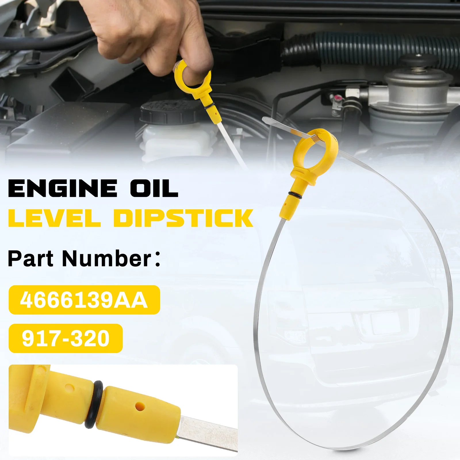 Car Engine Oil Level Dipstick For 2006 2007 2008 -2010 Chrysler Town & Country Dodge Grand Caravan 3.3 3.8L 4666139AA 917-320