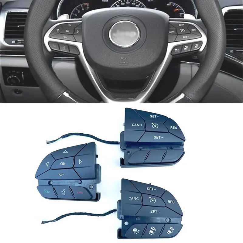 Steering Wheel EVIC Audio Control Switch for Jeep cherokee Dodge Challenger Chrysler 2014-2022 68245351AA 68146891AC 05081289AA