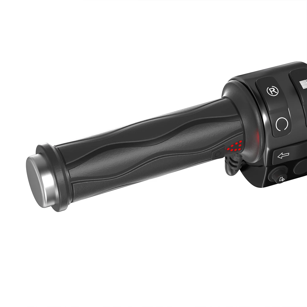 

DC 12V Motorcycle Hand Heated Grips 5-Gear Electric Molded Grips Silicone Motorcycle Heating Handlebar Smart Temperature Control