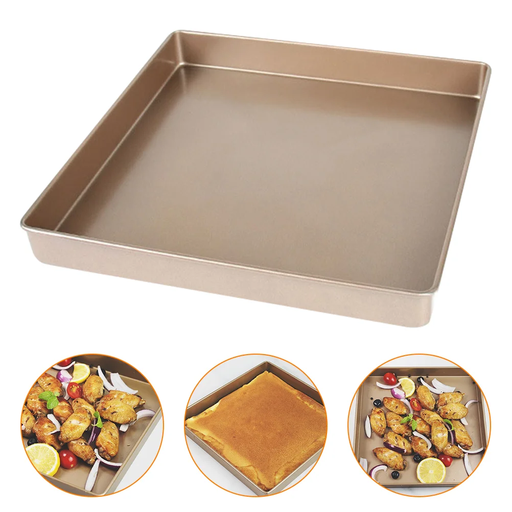 

Square Baking Dish Tray Non-stick Pan Moon Cake Biscuit Coating Tool Fast Pastry Pizza Carbon Steel Nonstick Kitchen