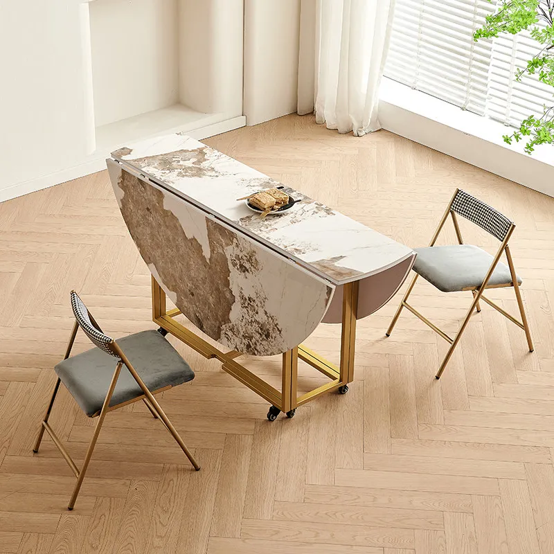 

Designer Center Dining Table Design Extendable Kitchen Round Dining Table Living Room Nordic Mesas Plegables Furniture For Home