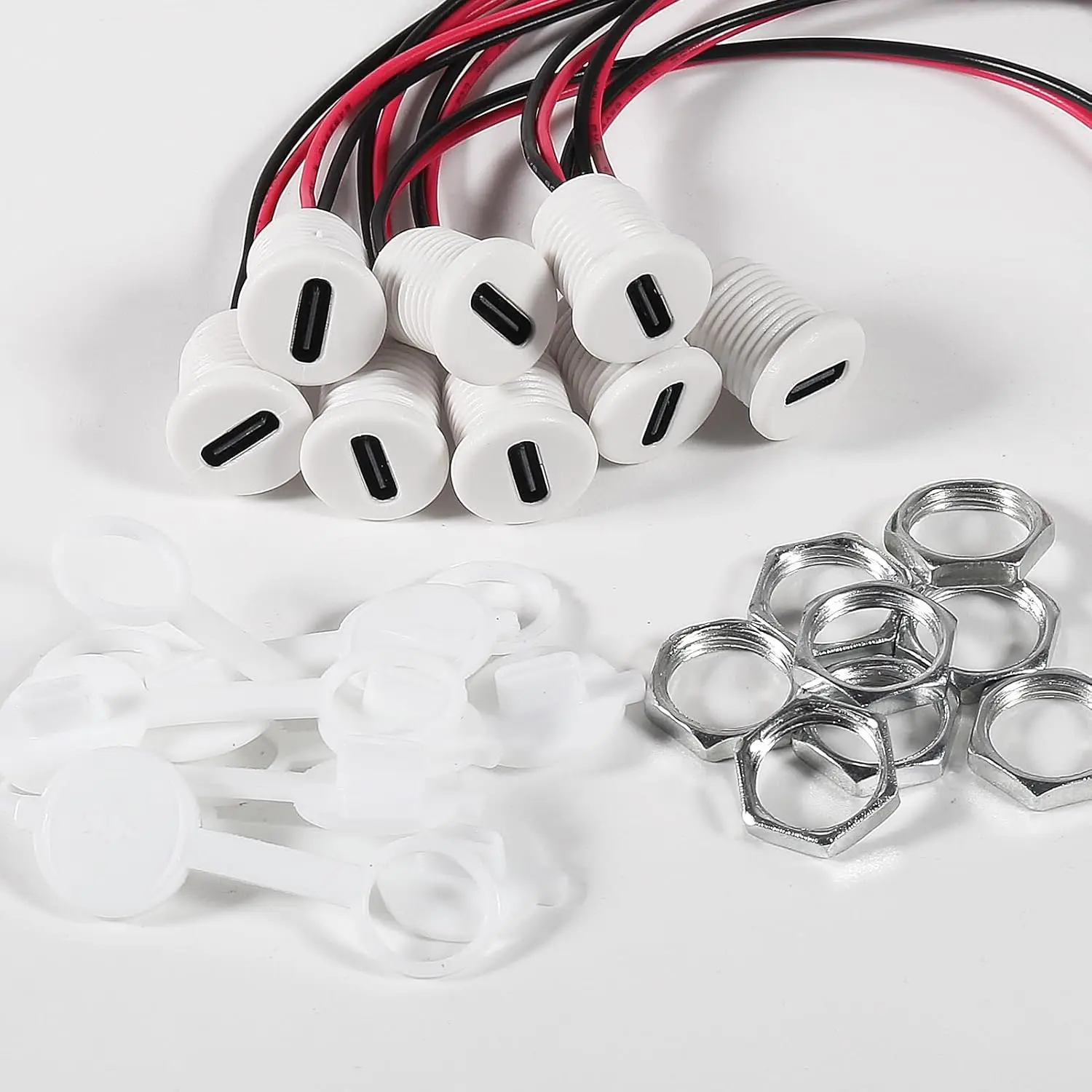 5/10 stücke Typ-C Chassis 2 Pin Typ-C Buchse Stecker Wasserdichte Jack Weibliche Lade Port 3A USB-C Ladegerät Steckdose