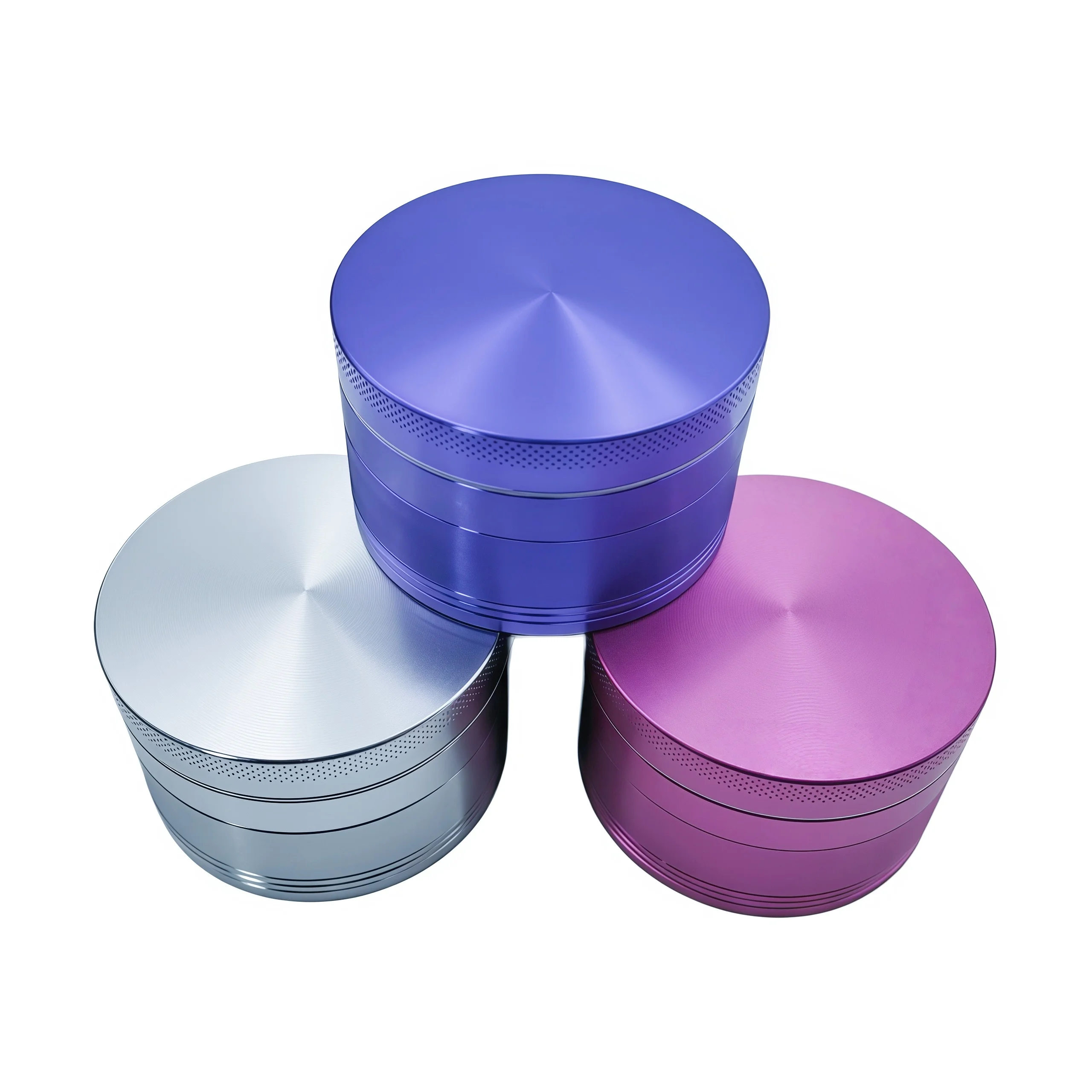 4-Layer Rainbow Tobacco Grinder - 15 Colors （ 62mm) | Aerospace Aluminum W/ Pollen Catcher,The Most Suitable