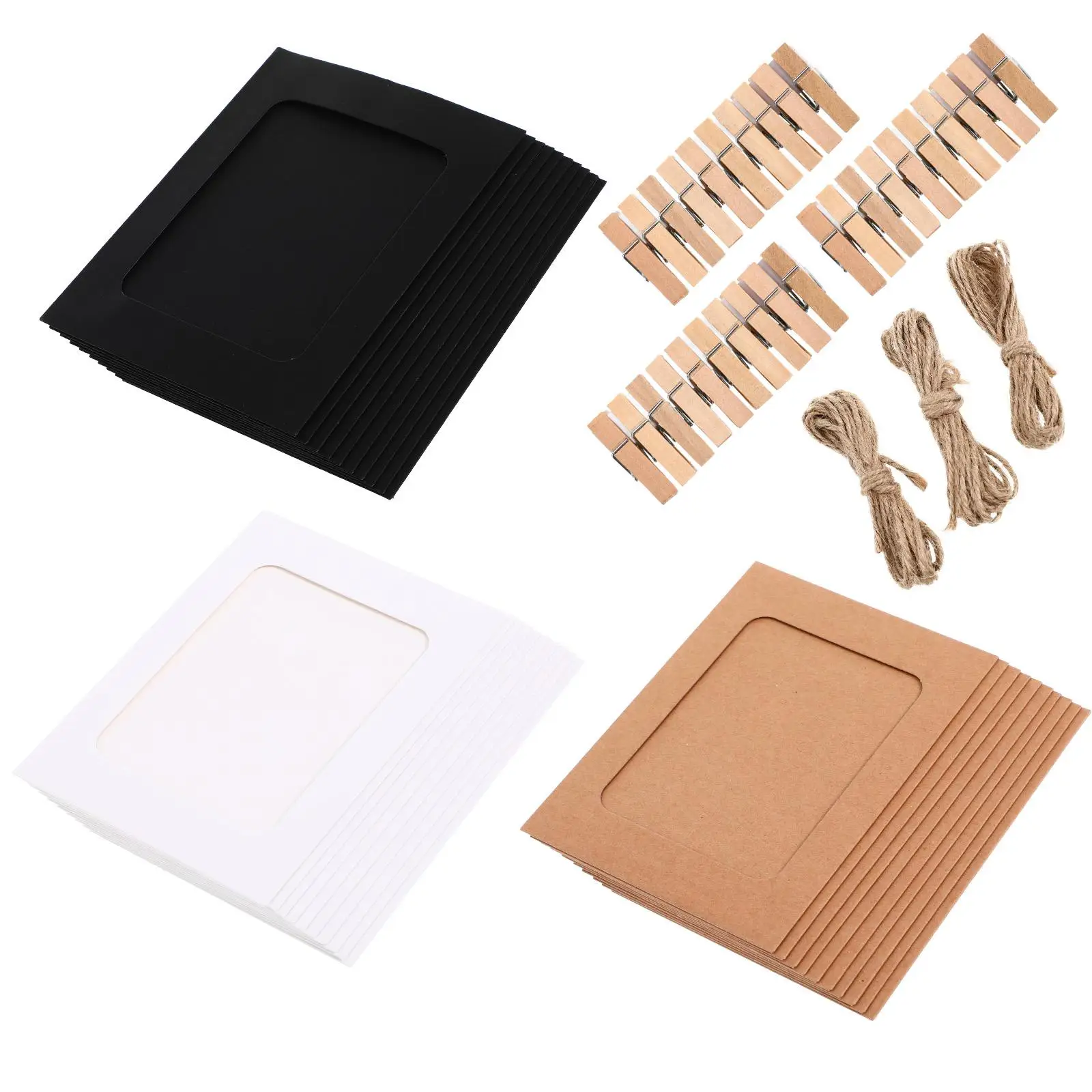 

30pcs Kraft Paper Photo Retro Vintage Hanging Wall Decoration for Wedding Party Display Photo Wall Banner