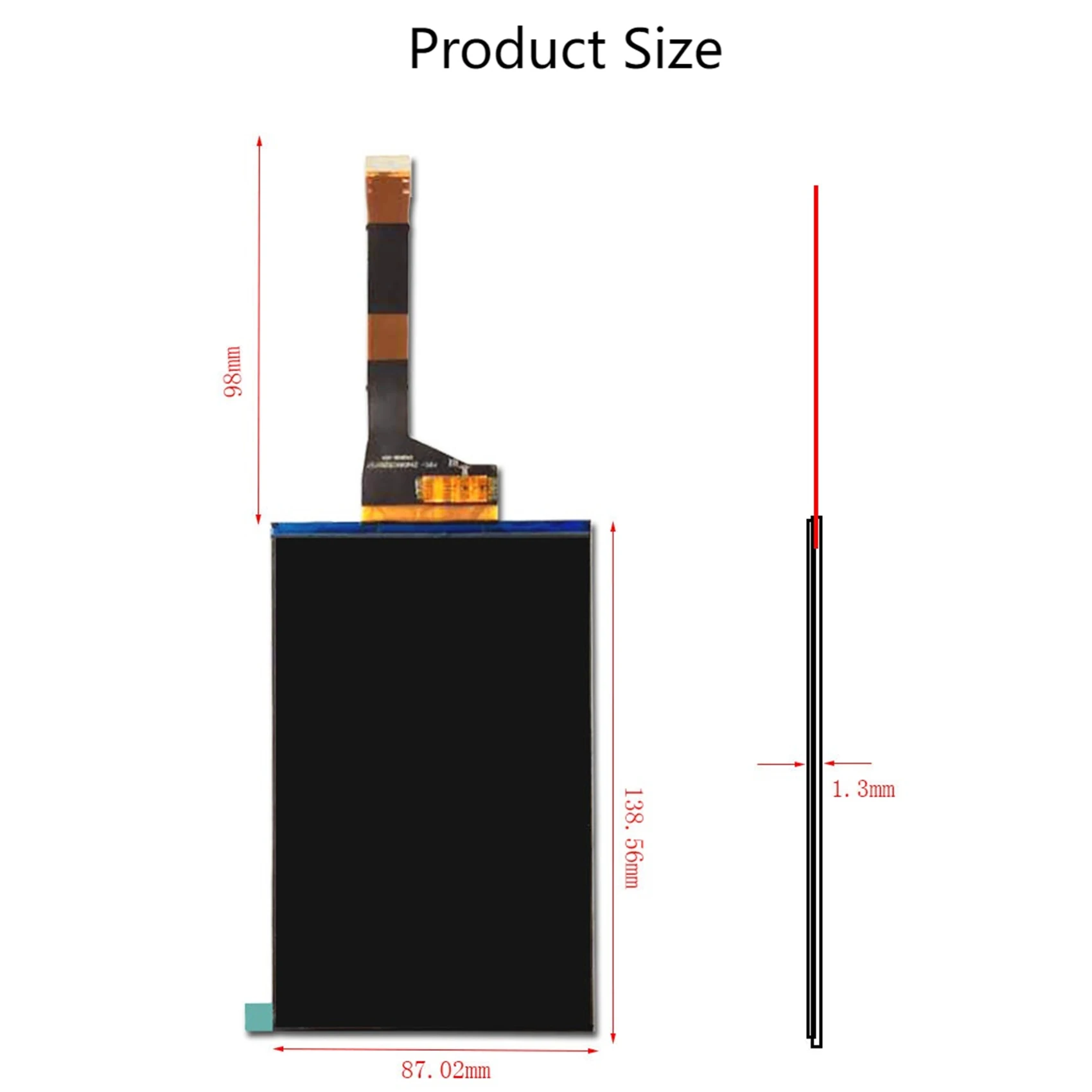 Layar HD LCD MONO T88C 6 Inci, Resolusi DXQ608-X04,2560X1620, Antarmuka MIPI 50Pin, untuk Mars 2/2 Pro/