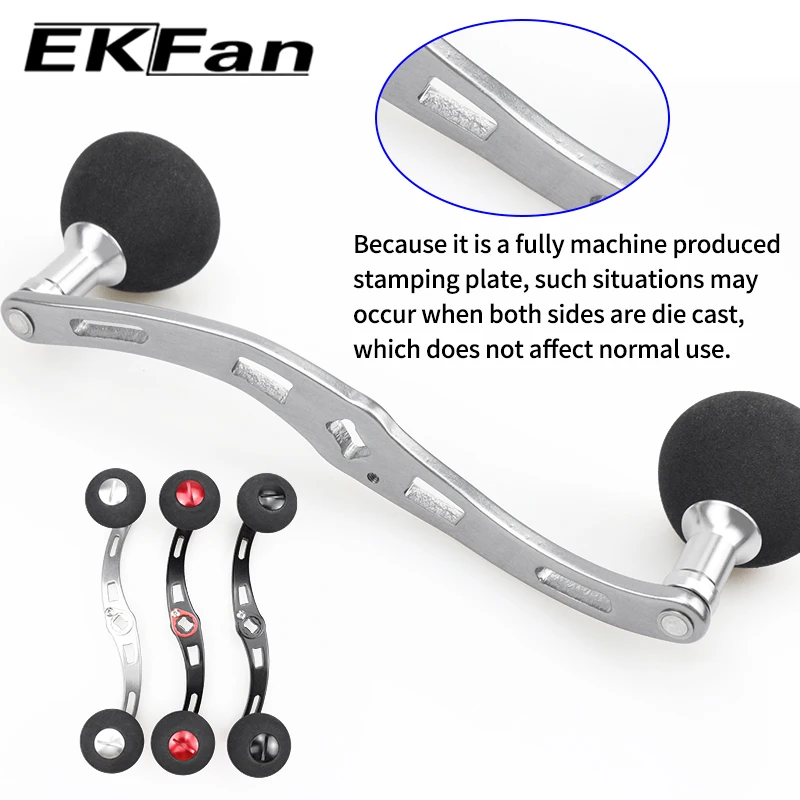 EKFan 140MM Baitcasting-Angelrollengriff Passend für S/D 7*4/8*5mm Loch Aluminiumlegierung Doppel-EVA-Knopf Köderrollengriff DIY-Teile – Detail 8