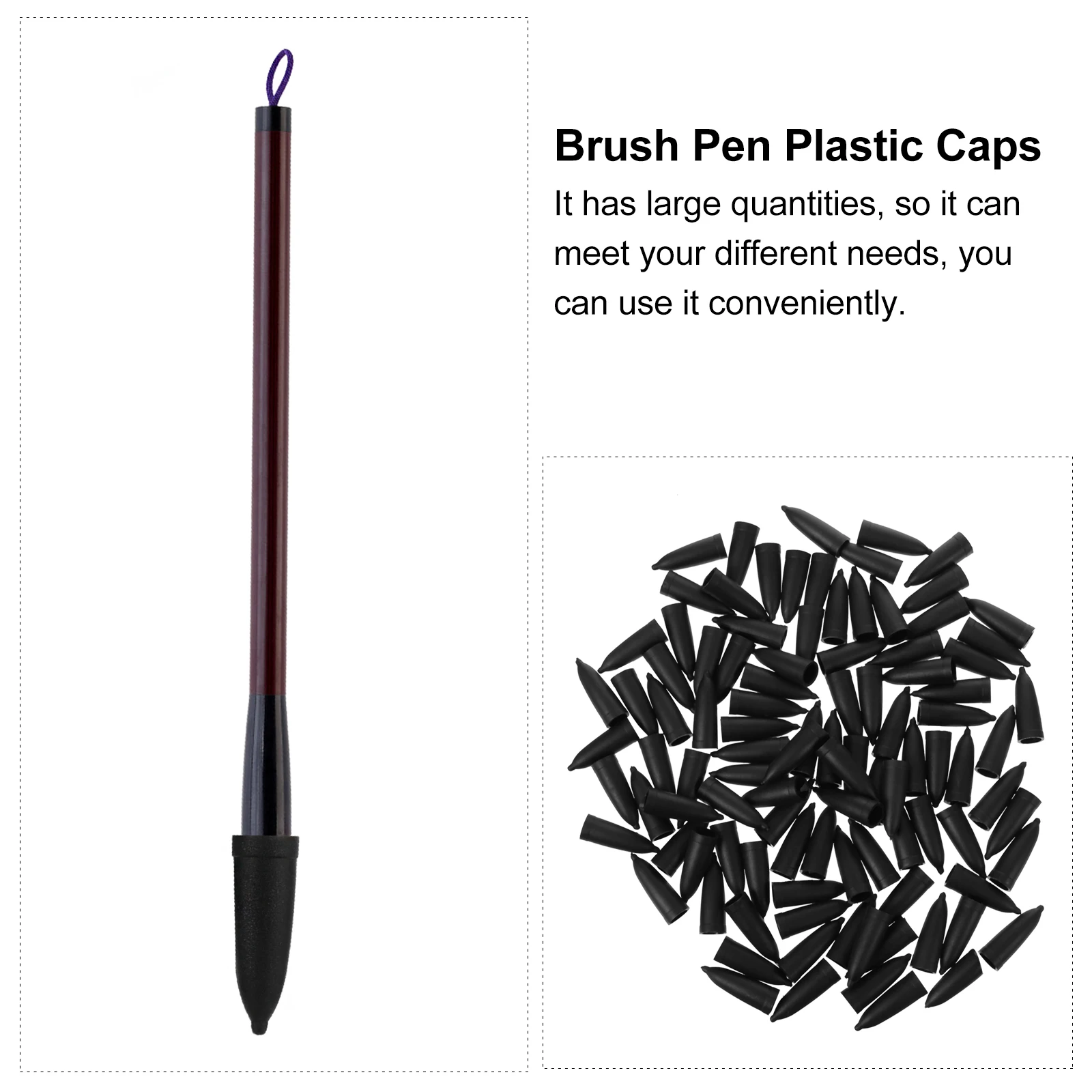 

100 Pcs Brush Sheath Pen Accessories Paintbrushes School Supplies Chinese Calligraphy Covers Protective Sleeves Set
