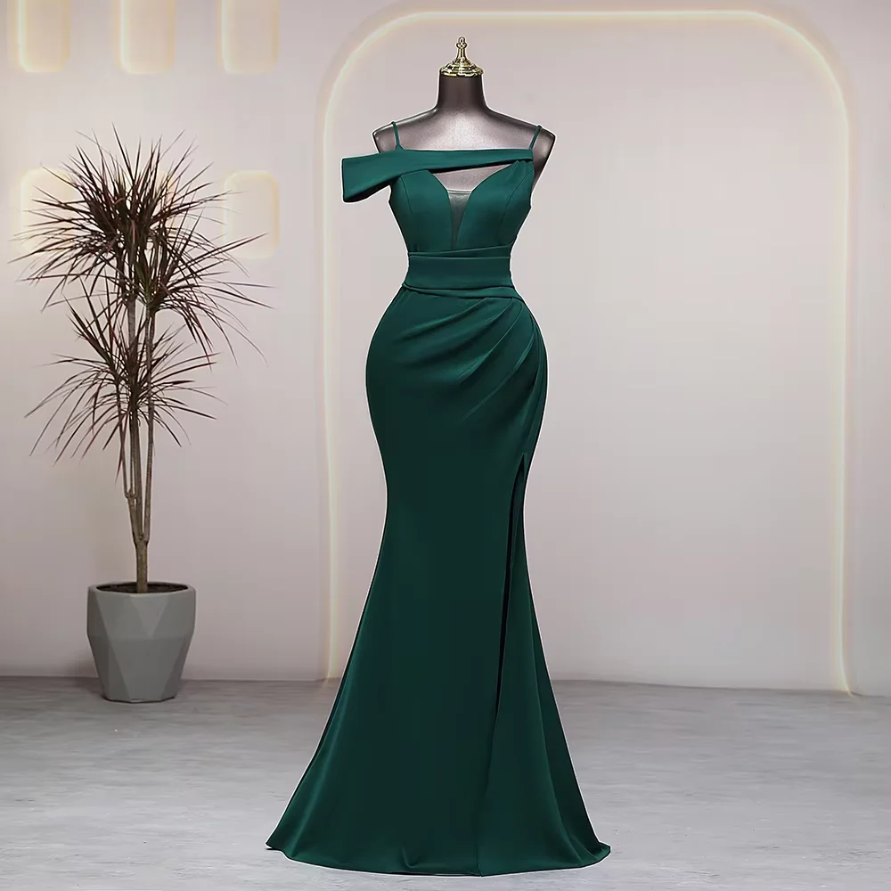 

Customized Elegant V-neck green prom dresses luxury evening dresses wedding party dress formal occasion dress special events