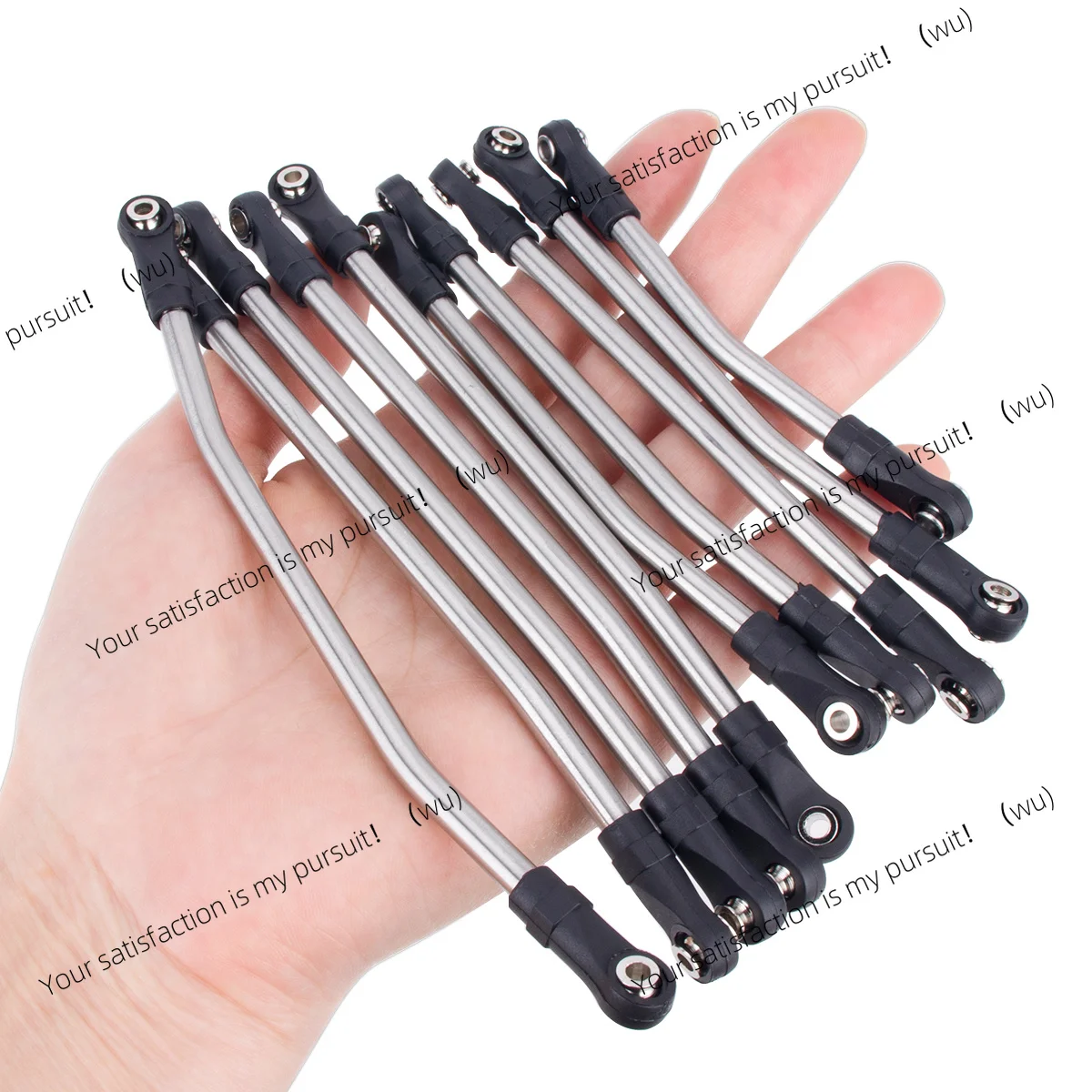 for 1/10 RC Crawler Car Axial SCX10 II 90046 Upgrade Parts 10Pcs Stainless Steel Links Rod Set with Ball End 313/324mm Wheelbase