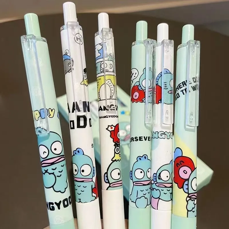 

Sanrio Anime Cartoon Hello Kitty Hangydon Press Pen Student 0.5 Exam Speed Drying Black Pen Cute Stationery Learning Supplies
