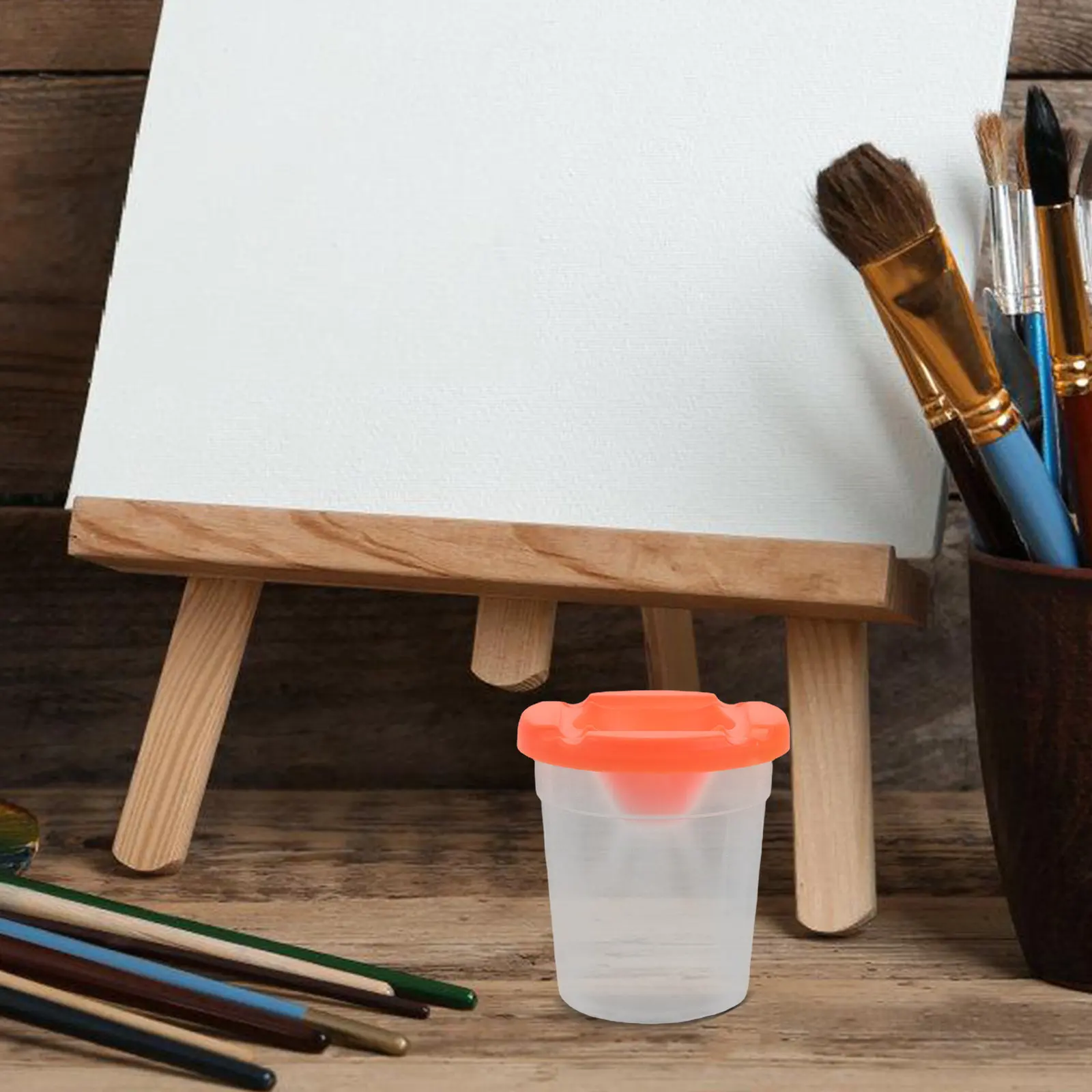 

Набор из 15 прозрачных стаканов для краски с крышками, непроливающиеся, многоразовые, пластиковые, для смывания кистей, для детской палитры смешивания цветов