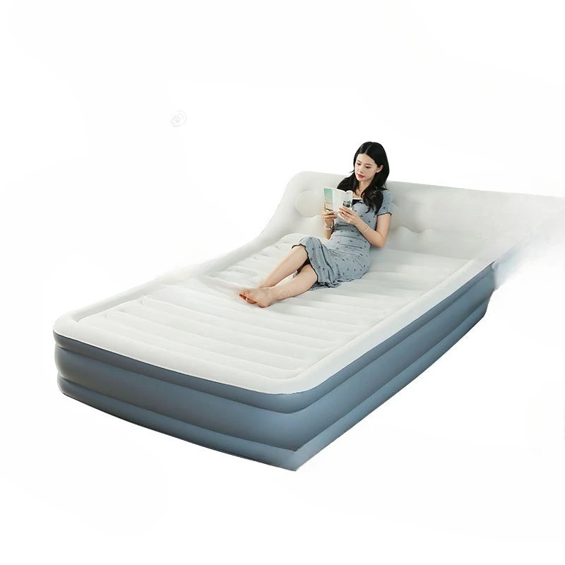 

Household inflatable bed Double heightened and thickened with its own bedside flocking inflatable cushion Folding portable floor