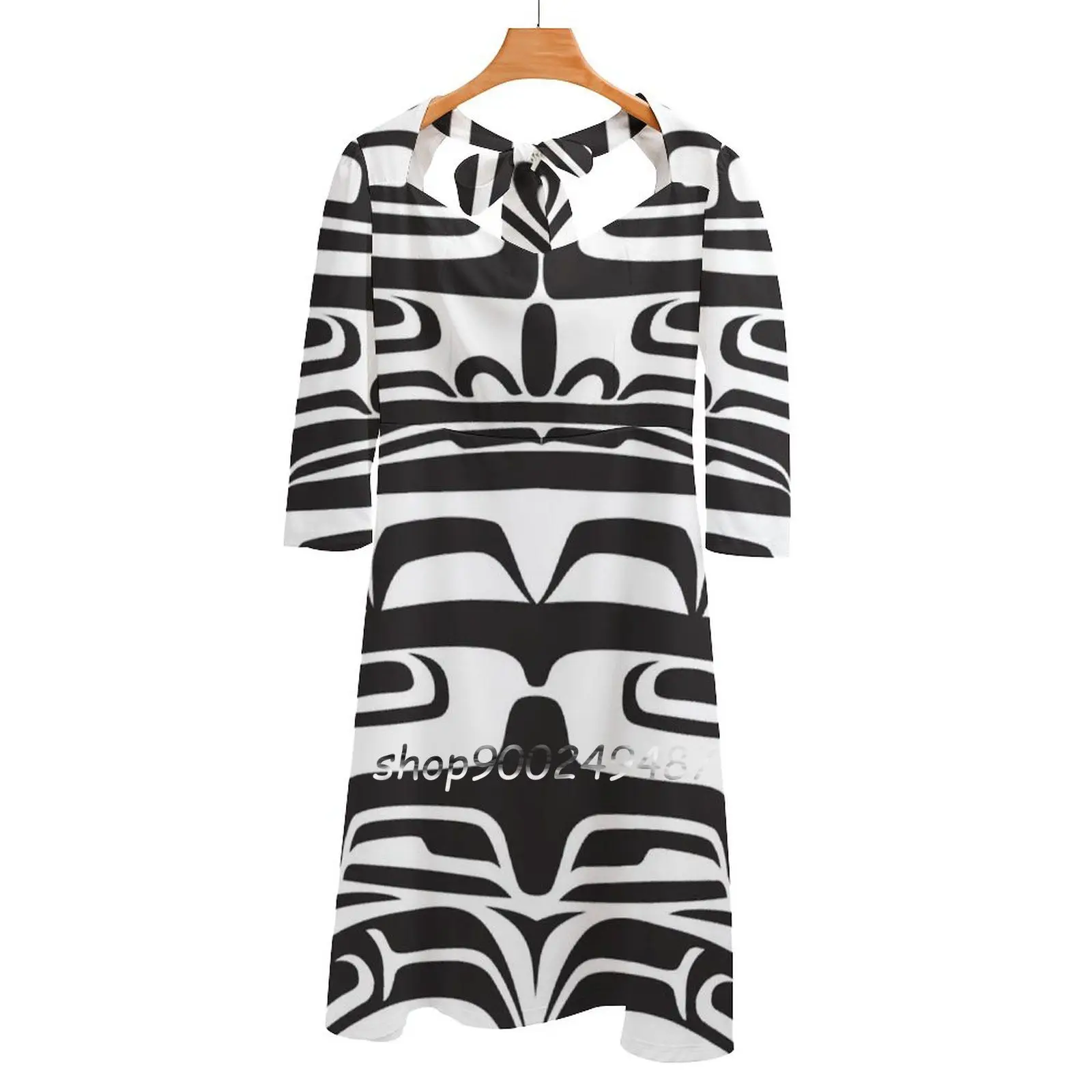 Bentwood Box Black And White Evening Party Dresses Midi Sexy Dress Female Sweet One Piece Dress Korean Raven Killerwhale