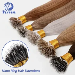 Straight Nano Ring Human Hair Extension Keratin Capsule Micro Ring Hair Extensions Custom Nanoring Natural Fushion Remy Hair