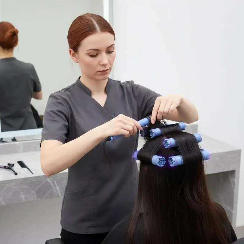 140mm 24V Digital Hair Hot Perm Rods Electric Heated Curlers Bars Rollers Wavy Hair Salon Barber Curling Spiral Styling Tools