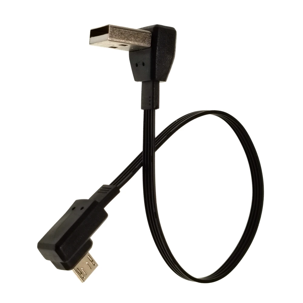 USB2.0 ben, Unten, enlaces Rechts Abgewinkelt 90 ° USB Micro USB Stecker auf USB Stecker Daten Kabel 5cm 20cm 30cm 50cm