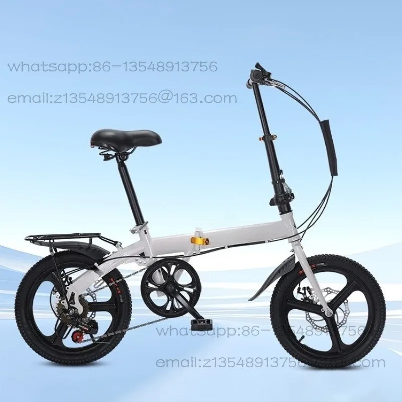 Wholesale folding bicycle 20-inch adult variable speed bicycle men's and women's ultra-light small pedals