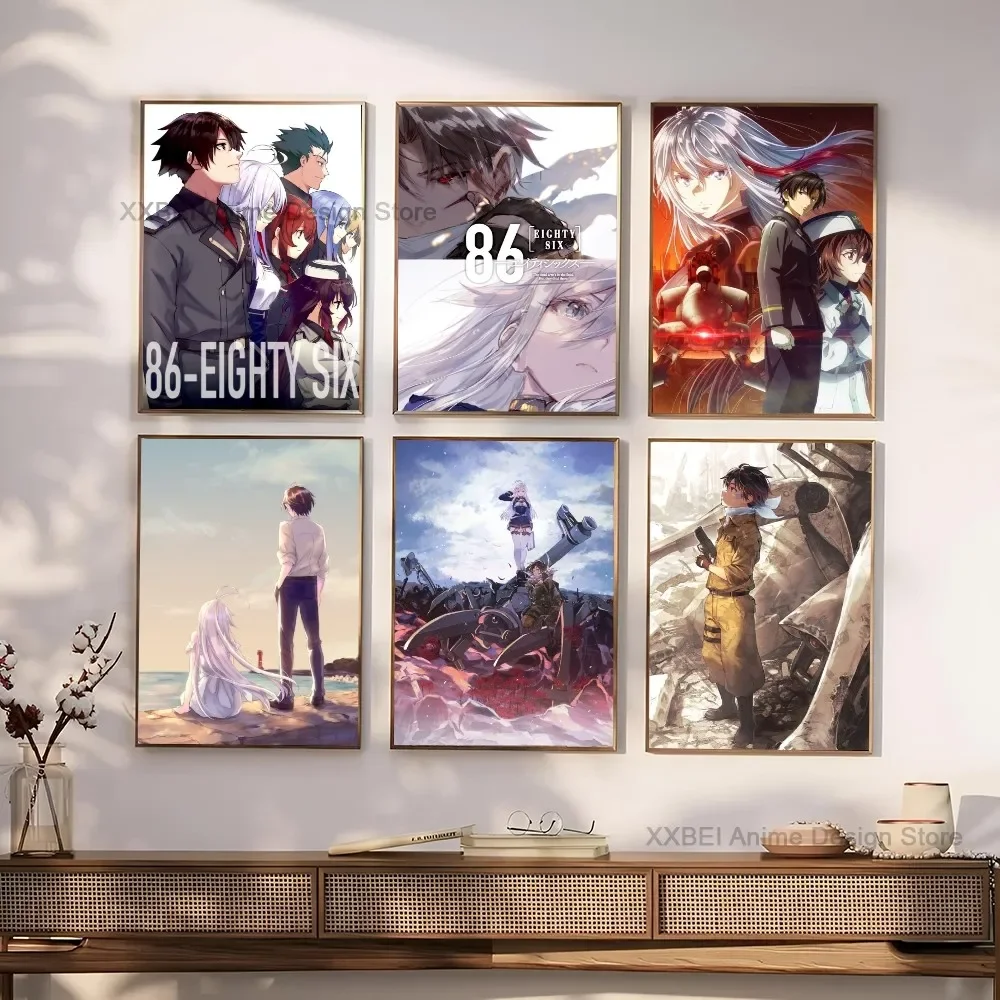 1pc Home Decoration Poster Anime 86-Eighty Six Wall Sticker Bedroom Bedside Children's Room Indoor Hanging Painting Cafe Mural