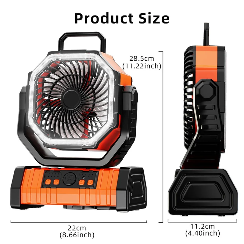 B-Est Fishing Fan 20,000 Mah Four-Speed Adjustable Directional USB Rechargeable Shaking Head