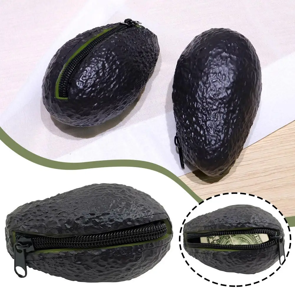 Avocado Coin Purse With Zipper For Money Storage Bag For Avocado Lover Women Kids Gift K0l7