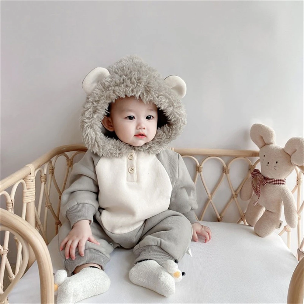 Baby Animals Rompers Newborn Boys Girl Winter Clothes Cartoon Lion Jumpsuit for Toddler Overalls Cute Newborn Baby Romper