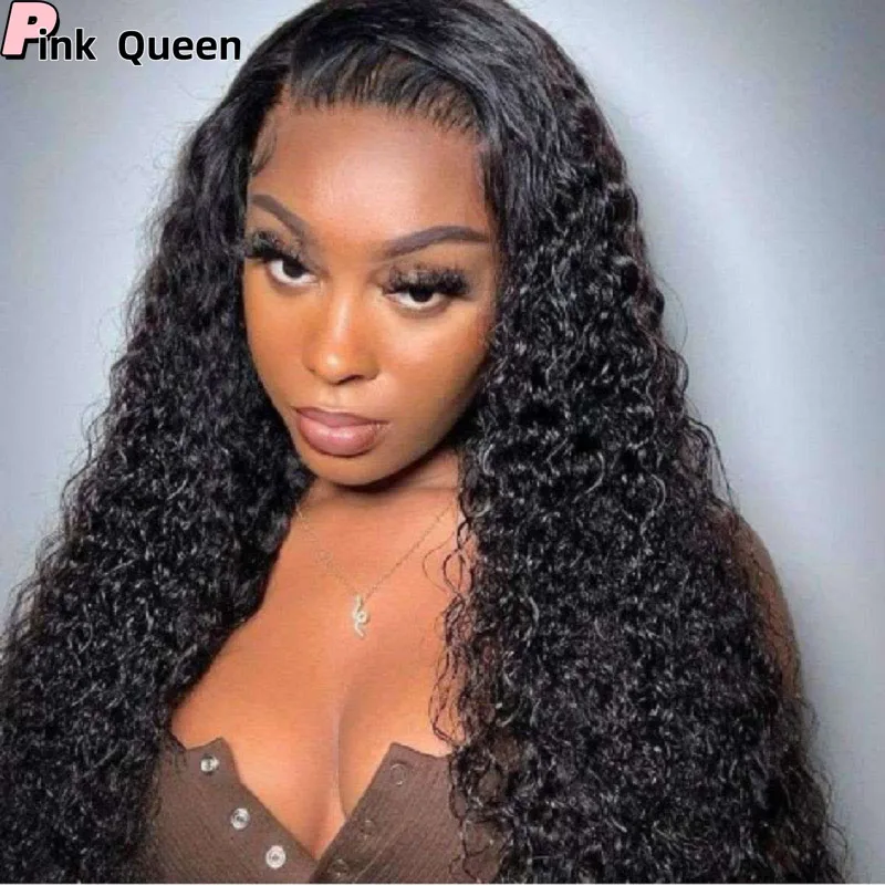 Hot black 13*4  Lace Front wig Long African chemical fiber wig natural long curly hair 28 inch stock fast shipping hairpiece