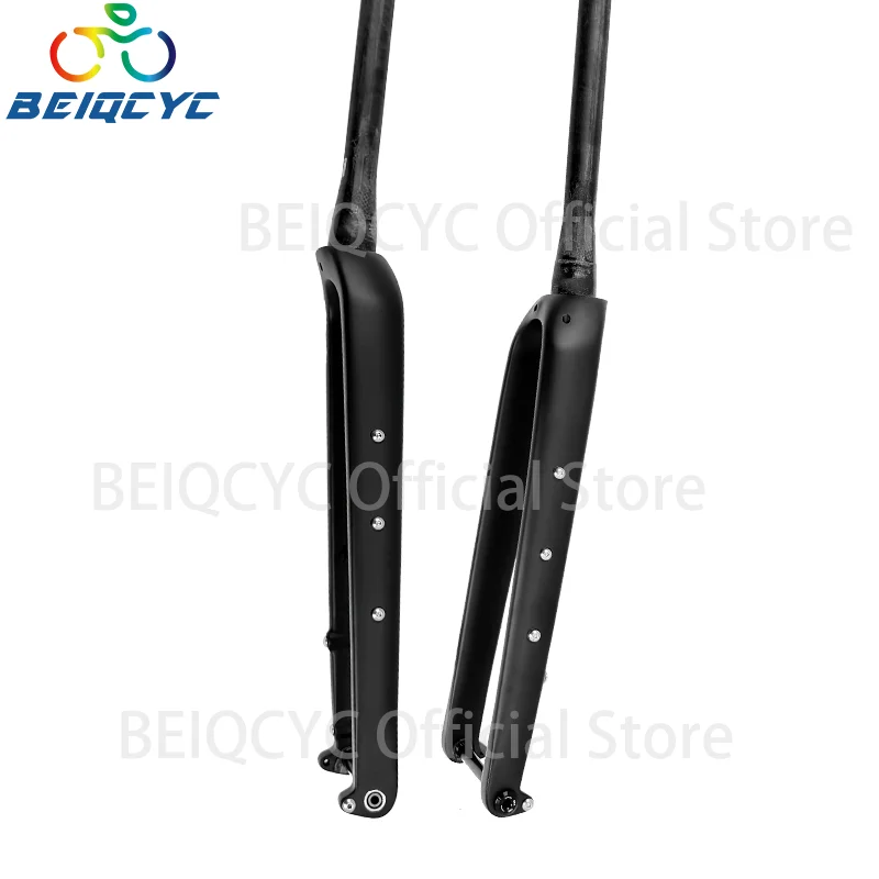 

Carbon Fiber Full Internal Cable Disc Brake Bicycle Front Fork Gravel/ MTB/ Road BikeRigid fork 100x12mm thru axle 700C/27.5er