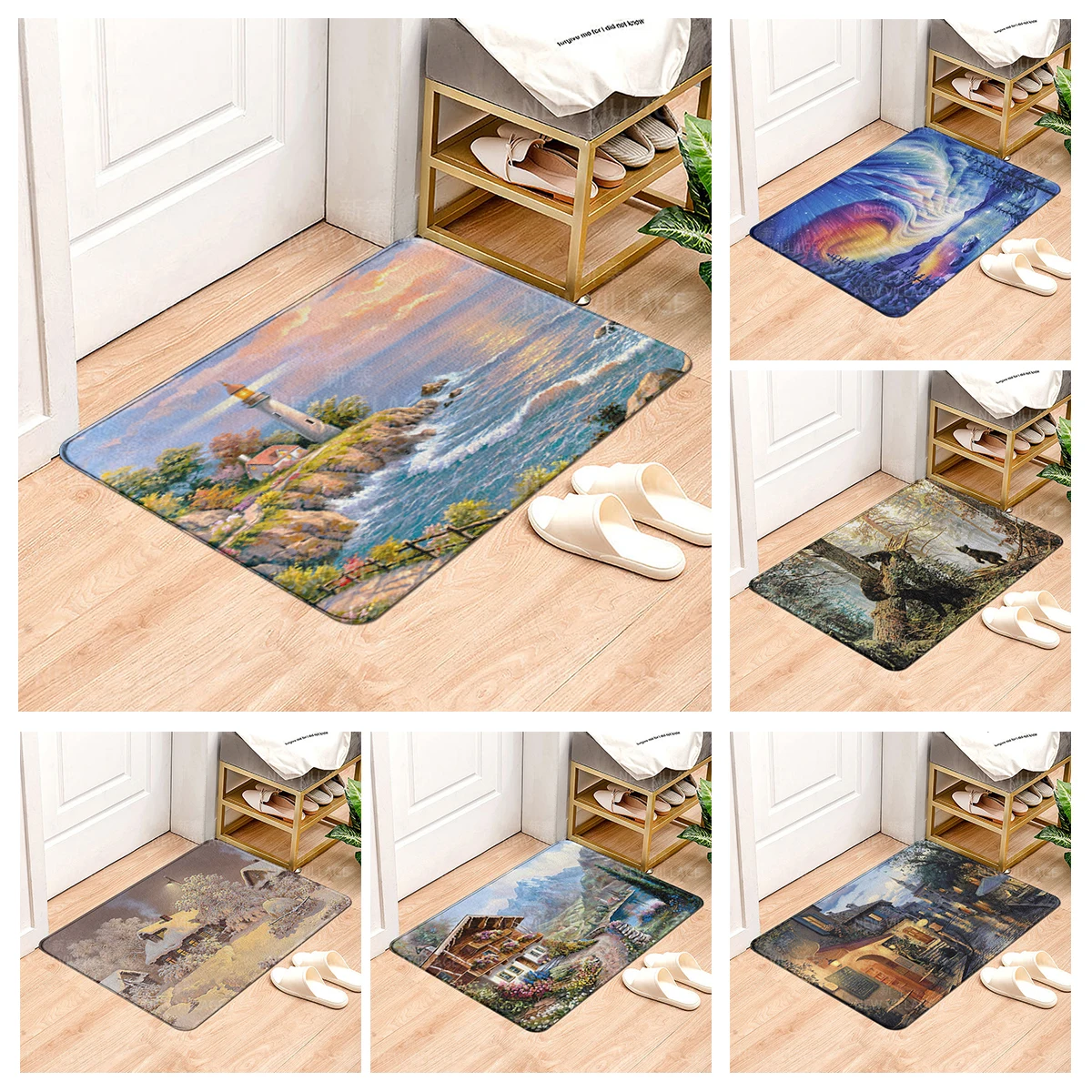 House entrance carpet Home Colorful animals doormat  Room Bath mat Foot mat bathroom non-slip mat Kitchen water absorption mat