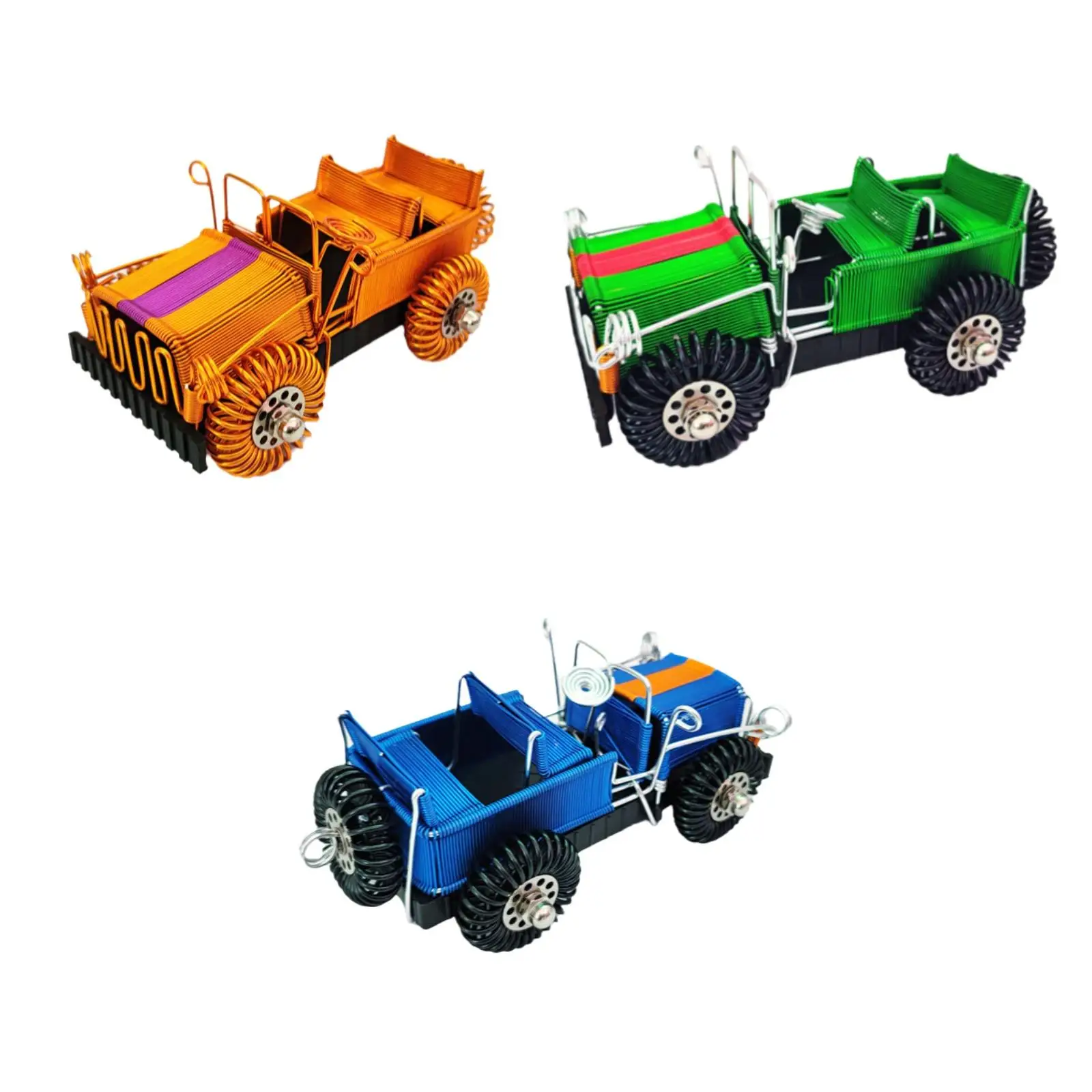 Jeep Model Beeldje DIY Creatieve Voertuigen Nieuwigheid Kunstwerk Verjaardagscadeau Collectible Jeep Model DIY Craft Bureau Standbeeld Ornament
