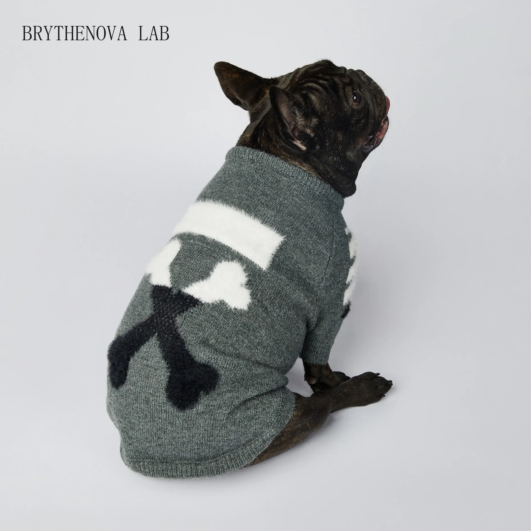 Winter Thick Soft Pet Clothing S-3XL Cotton Dog Funny Knitwear WOOF Cute Luxury French Bull Sweaters Jumpers